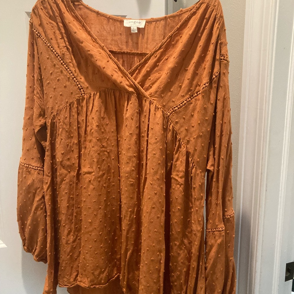 Size L smocked boho dress